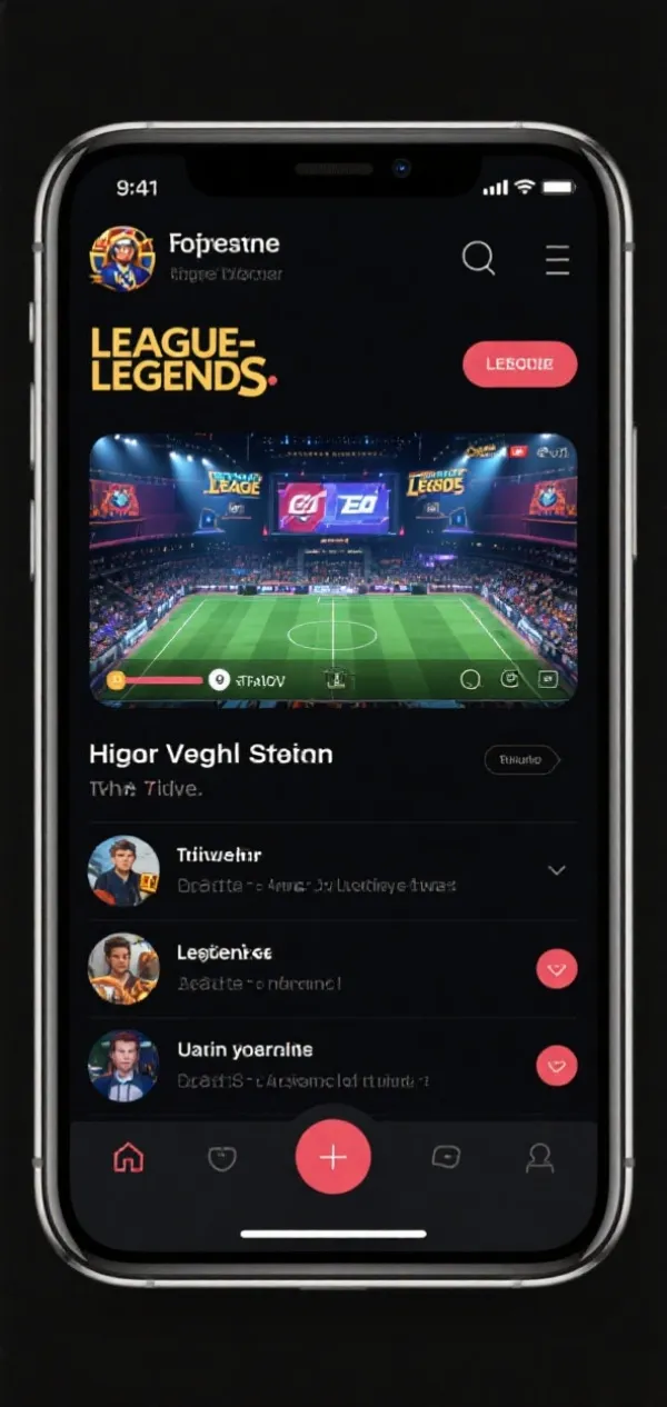 LCK新赛季 App 界面展示